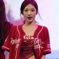 Aespa Girl Group Lyu Ji Min Kpop Hip Hop Street Dance Baseball Jersey T-Shirt Short Sleeve Open Card