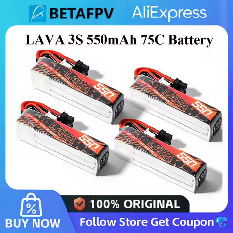 BETAFPV LAVA 3S 550mAh 75C Battery 2PCS/3PCS/4PCS XT30 Connector for Pavo20 Pro FPV Racing Drone