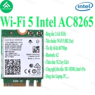 Intel AC 8265 wifi Card 5. Install for laptop, pc,... 2 bands, speed 867Mbps, bluetooth 4.2