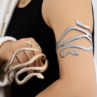 （Jump） Creative Snake Shape Bracelets Silver Plated Jewelry Personality Arm Cuff Temperament Animal Opening Bangles GiftsFine Bangle Bracelets，AccessoriesFine Bangle Bracelets，Accessories