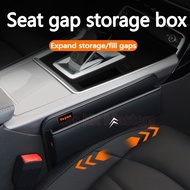 Citroen Car Seat Gap Storage Box high-end Nappa leather Car Storage Bag Car organizer For  C3  C4 Pi