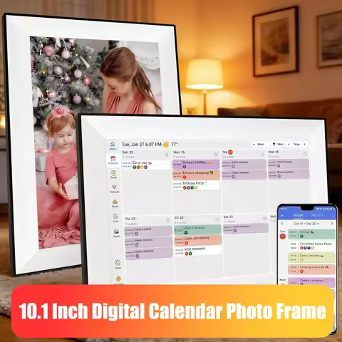 New Version Digital Calendar Touch Screen Smart 10.1 Inch Times Frame for Family Schedules Digital P
