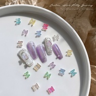 Bag of 20 hologram butterfly charms with cute and luxurious ladylike vibes attached to nails