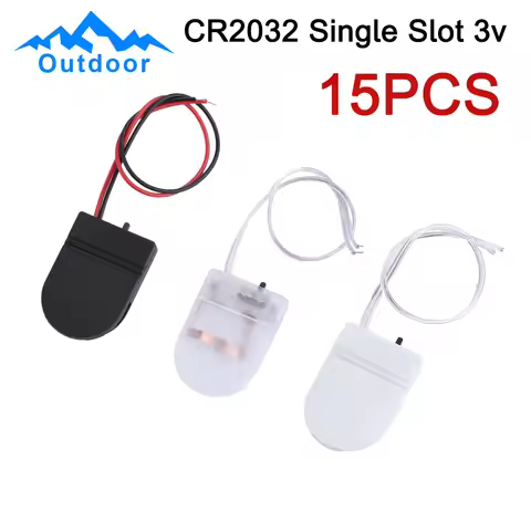 15PCS CR2032 CR 2032 Button Coin Cell Single Slot Battery Holder Case Cover Battery Box Shell With O