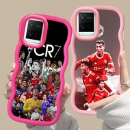 MERAH D-24 CR7 Ronaldo Pink red Casing for VIVO V30 Y02a Y21a Y02t Y02 Y21s Y21 Y21t Pro 5G black