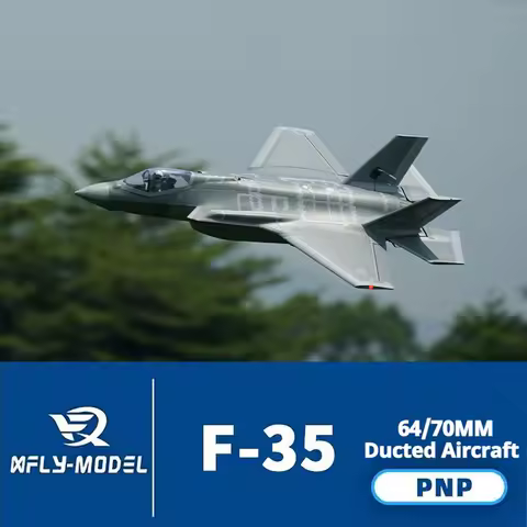 XFly F35 64MM 70MM EDF Jet 6S Power w/retracts RC Model Aircraft 5CH Fixed Wing Professional Electri