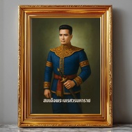 Picture Auspicious Phra Naresuan Holding A Sword In Thai Style Photo Frame With Size 4 x 6 Inches An