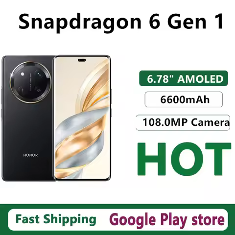 Original Honor X60 Pro Mobile Phone Snapdragon 6 Gen 1 Android 14.0 OTA 6.78" AMOLED 120HZ 66W Charg