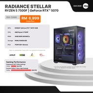 IDEALTECH RADIANCE STELLAR AMD GAMING PC ( AMD RYZEN 5 / NVIDIA RTX5070 12GB / 16GB RAM / 500GB SSD 
