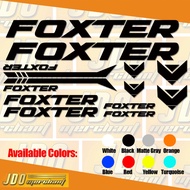 Foxter Bikes Vinyl Sticker Decals sport equipment