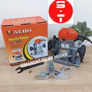 3607 Mesin Hand Trimmer Mini Profil Router Tangan Dudukan 1/4" Aldo