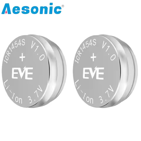 2PCS ICR1454S 3.7V 85mAh Capacity ICR1454 CP1454 V1.0 Battery for EVE Bluetooth Earphone Smart Brace