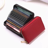 Business Card Holder Wallet Bank Gray Women's/Men's Card Wallet/ID/Credit Card Holder 20 Bit PU Leat