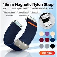 Nylon Magnetic Watch Strap 18mm for AE1200 AE1300 F91W W218 A168 Replacement Band