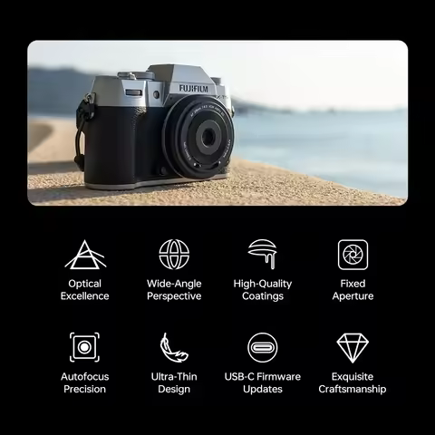 VILTROX 28mm F4.5 Pancake Lens Autofocus Full Frame Lens Retro Ultra-thin for Sony E/Nikon Z/Fuji XF