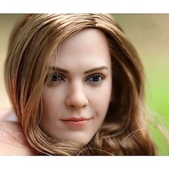1/6 Scale Emma Watson Golden Long Curls Hair Head Sculpt Carving Model for 12" Femal Soldier Action 