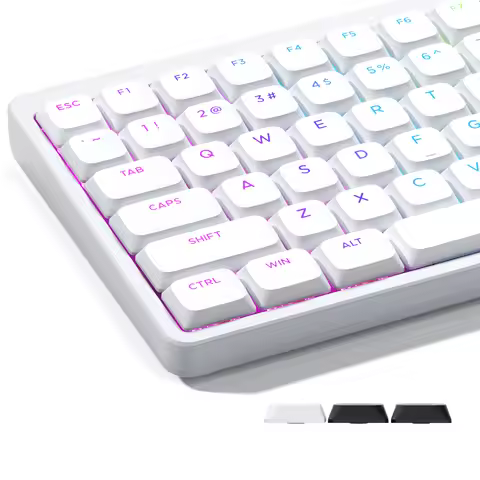 XVX BOW Shine Through Low Profile Keycaps Skyline R2 Double-Shot PBT Key Cap Compatible ASIN US Blac