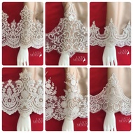 ♥️LACE BORDERLACE OFFWHITE♥️ LACEMEWAH, MEWAHLACE, BAJU NIKAH, BUTIK PENGANTIN, KAIN PASANG, VEIL, K