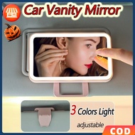Car Vanity Mirror With Lights GIF Car Makeup Mirror Dimmable Touch Screen Sun Visor Vanity Mirror