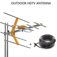 TNT Outdoor Antenna HDTV DTV Digital High Definition TV Aerial Antenna 10M