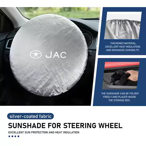 Car Steering Wheel Sunshade Heat Isolate Anti Scratch Cover For JAC J3 J4 J7 JS2 JS3 JS4 KR1 S2 S3 S