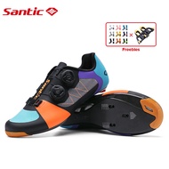 Santic Cycling Shoes Men Road Bike Shoes Professional Carbon Fiber Racing Shoes Breathable Super Lig