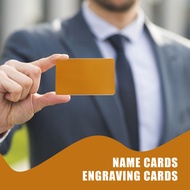 10Pcs/Set 0.8mm Thickness Metal Business Cards Diy Engraving DIY Card Office Supplies Blank Laser Bl