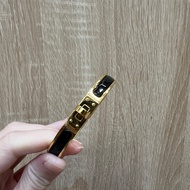 Hermes 黑琺瑯金釦Mini Clic Kelly PM手環