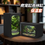 Climb Pet Tank Rainforest Tank Reflective Film Insulation Cover Reptile Gecko Tree Frog Turtle Fish 