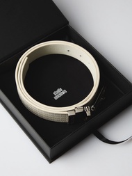 STUDIO UNKNOWN - Two Way Suede Belt เข็มขัดหนังหัวเข็มขัดหมุนได้ใช้ได้ 2 ด้าน