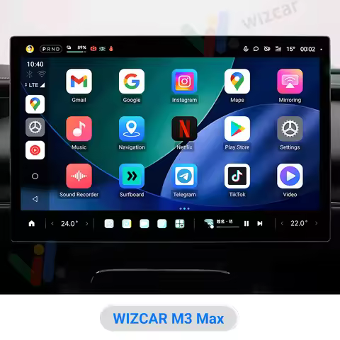 WIZCAR M3 Max Wireless CarPlay to Android System | Plug & Play Google Play, YouTube, TikTok, Maps, M