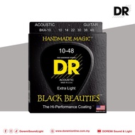 DR Strings Black Beauties Acoustic Guitar Strings with K3 Technology / Tali Gitar Akustik