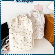 Korean Fashion Flower Pattern Bagpack Doughnut Macaroon Backpack Girls' Large Capacity Laptop Bag