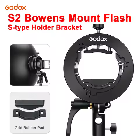 Godox S2 S Bowens Mount Flash S-type Holder Bracket for Godox V1 V860II AD200 AD400PRO TT685 Speedli