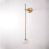 nimalist Line Wall Sconces Living Room Bedroom Study Bedside Silver Gold Black Lamps Nordic Postmodern Bubble Glass LED