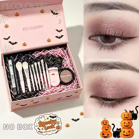 12pcs Eye Makeup Collection, Shimmer Eye Shadow, Liquid Eyeliner, Soft Eye Makeup Brushes, Daily Eye