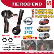 S2U Steering Rack Tie Rod End Outer Inner Nissan Vanette C20 C22 C120 48521/621-G5125D Kepala Ball Joint Tayar Kereta