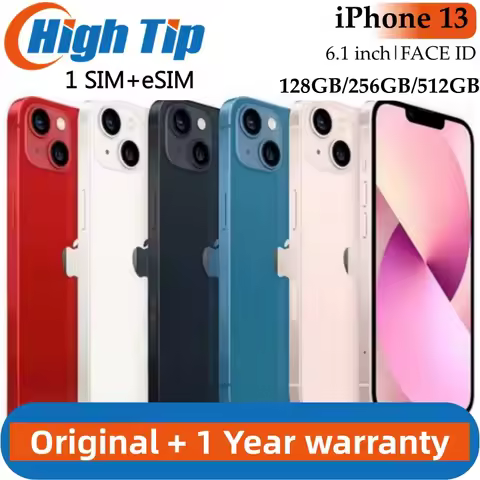 Original Unlocked Apple iPhone 13 128GB/256GB/512GB ROM A15 Chip IOS 5G Mobile phone Face ID 6.1" OL