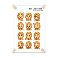 HIJAB EMOJI STICKER -DECO STICKER-