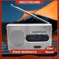 Portable Mini Radio AM FM Radio Telescopic Antenna Outdoor Stereo Radio