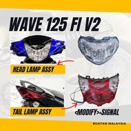 W125 FI V2 HEAD LAMP TAIL LAMP - WAVE 125 FI NEW W125I BARU 125I FRONT LIGHT LAMPU BESAR DEPAN BELAK