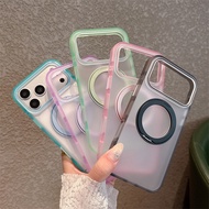 Luxury Matte Clear Ring Holder Case For iPhone 17 Pro Casing Compatible For iPhone 17 Pro Max i17 Ha