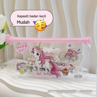 Unicorn Pencil Case B6 Transparent Zipper Bag Student Pencil