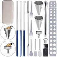 Capsule Filling Filler Machine Kit-Tray : Short Stem Funnels Pill Filler Tray Tools for Maker Empty 