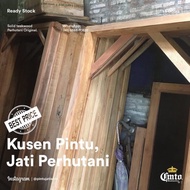 KUSEN PINTU KAYU JATI PERHUTANI ASLI