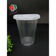 Plastic Cup (16oz) W/Lid [100pcs+-]