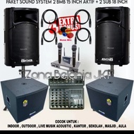 paket sound system Outdoor BMB 15 inch aktif +2 Subwoofer aktif Origin