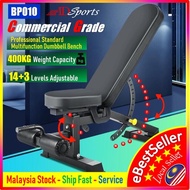 Commercial Grade Bench Press Adjustable Dumbbell Gym Bench Weight Lifting Flat, Incline & Decline Bu