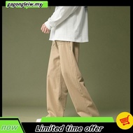 Ready Stock 100% Cotton Unisex Seluar Slack Lelaki Korean Seluar Cotton Lelaki Khaki Casual Plus Siz