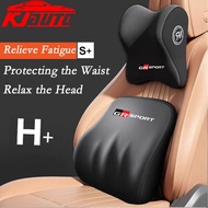 Toyota GR Sport Car Headrest Pillow Interior Auto Neck Head Protector Cushion Car Waist Support Memo